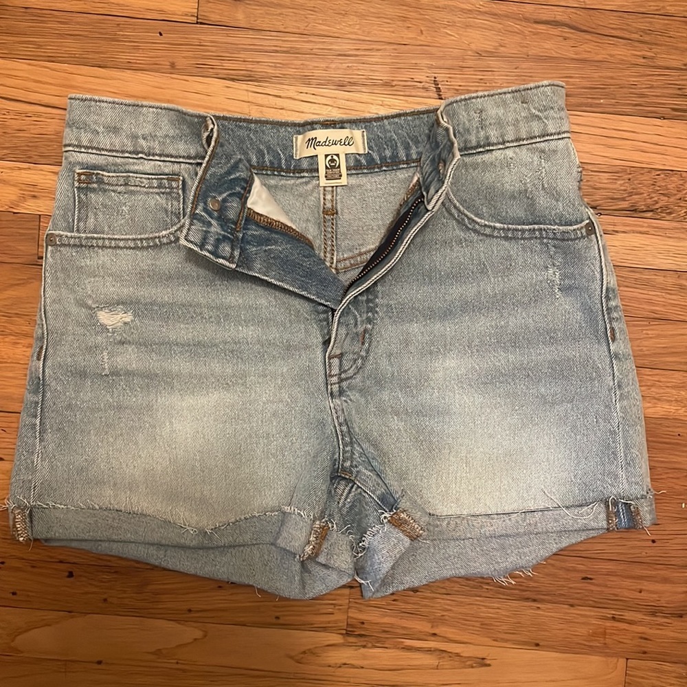 Madewell high-waisted denim shorts size 27